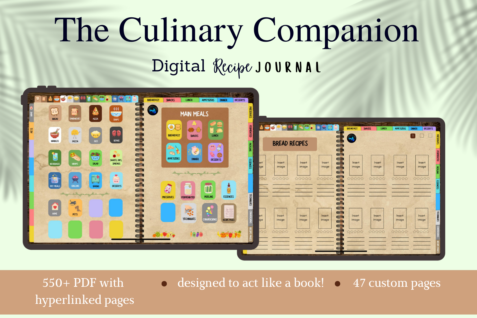 Dedicated recipe pages